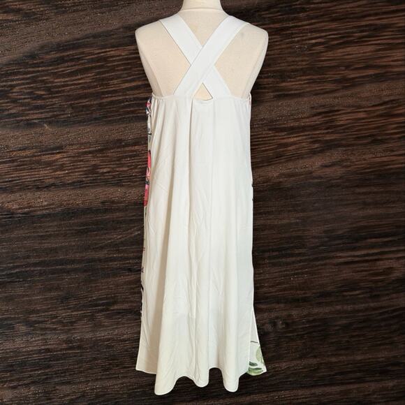 Rachel Rachel Roy Tropical Print Maxi Dress Sz L Womens Criss Cross Back Sexy - Picture 6 of 9